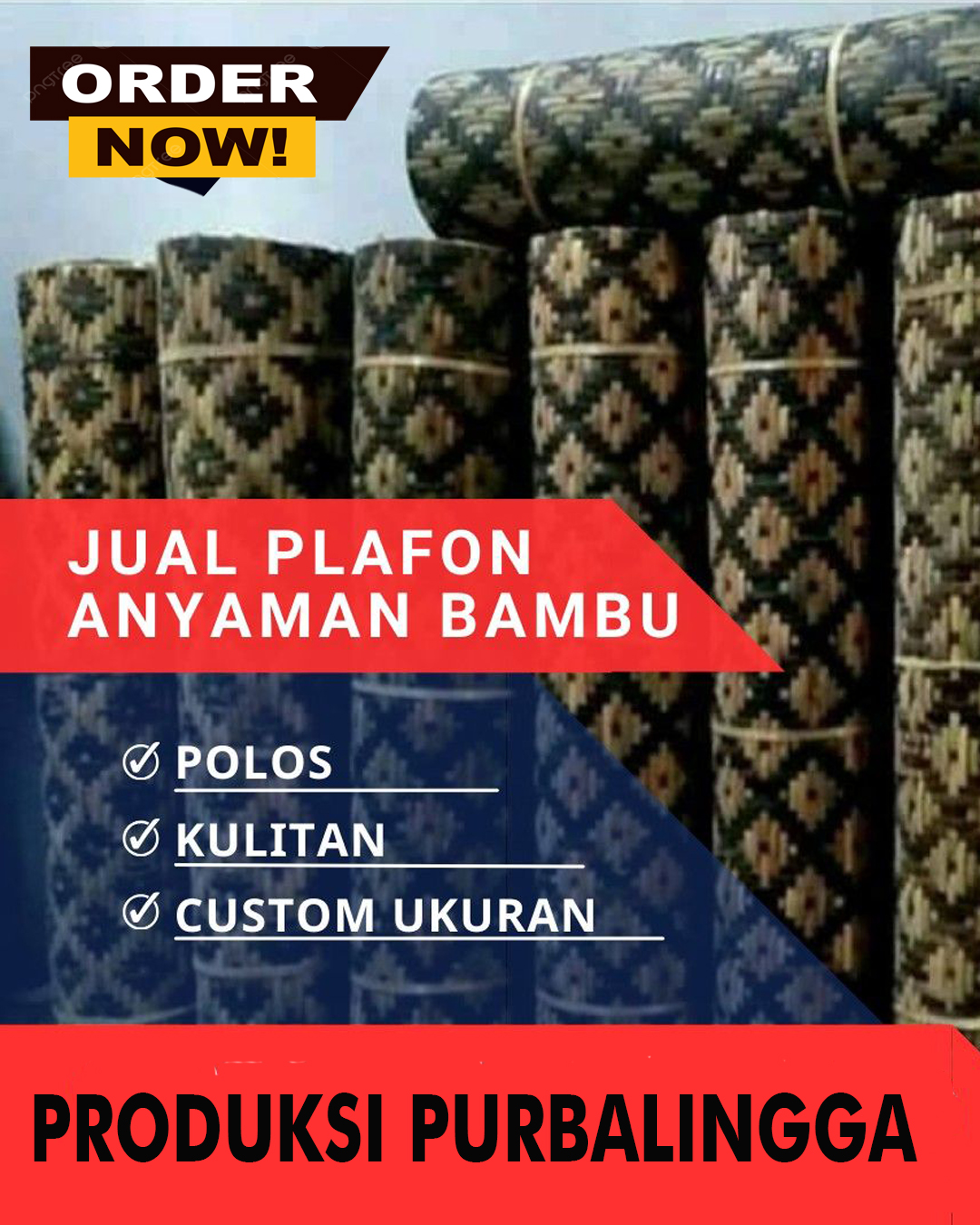 Jual Bilik Bambu Khas Purbalingga
