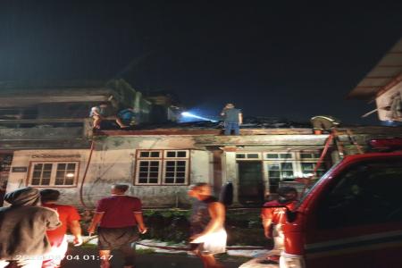 Dua Rumah Ludes Terbakar di Bumiroso Watumalang BPBD Wonosobo Gerak Ce