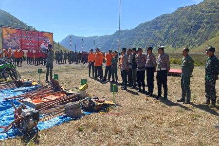 Polres Probolinggo Bersama Balai Besar TNBTS Gelar Apel Siaga Antisipa