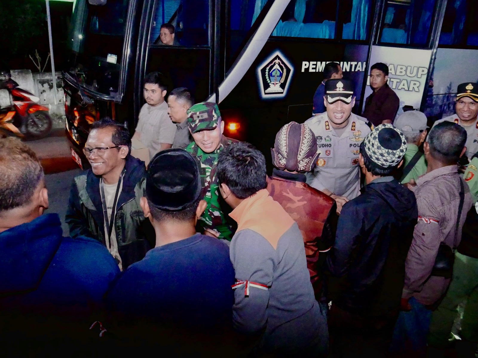 Ciptakan Kondusifitas Dan Keamanan Wilayah, Forkopimda Blitar Gelar Patroli Gabungan Sambangi Pam Sw