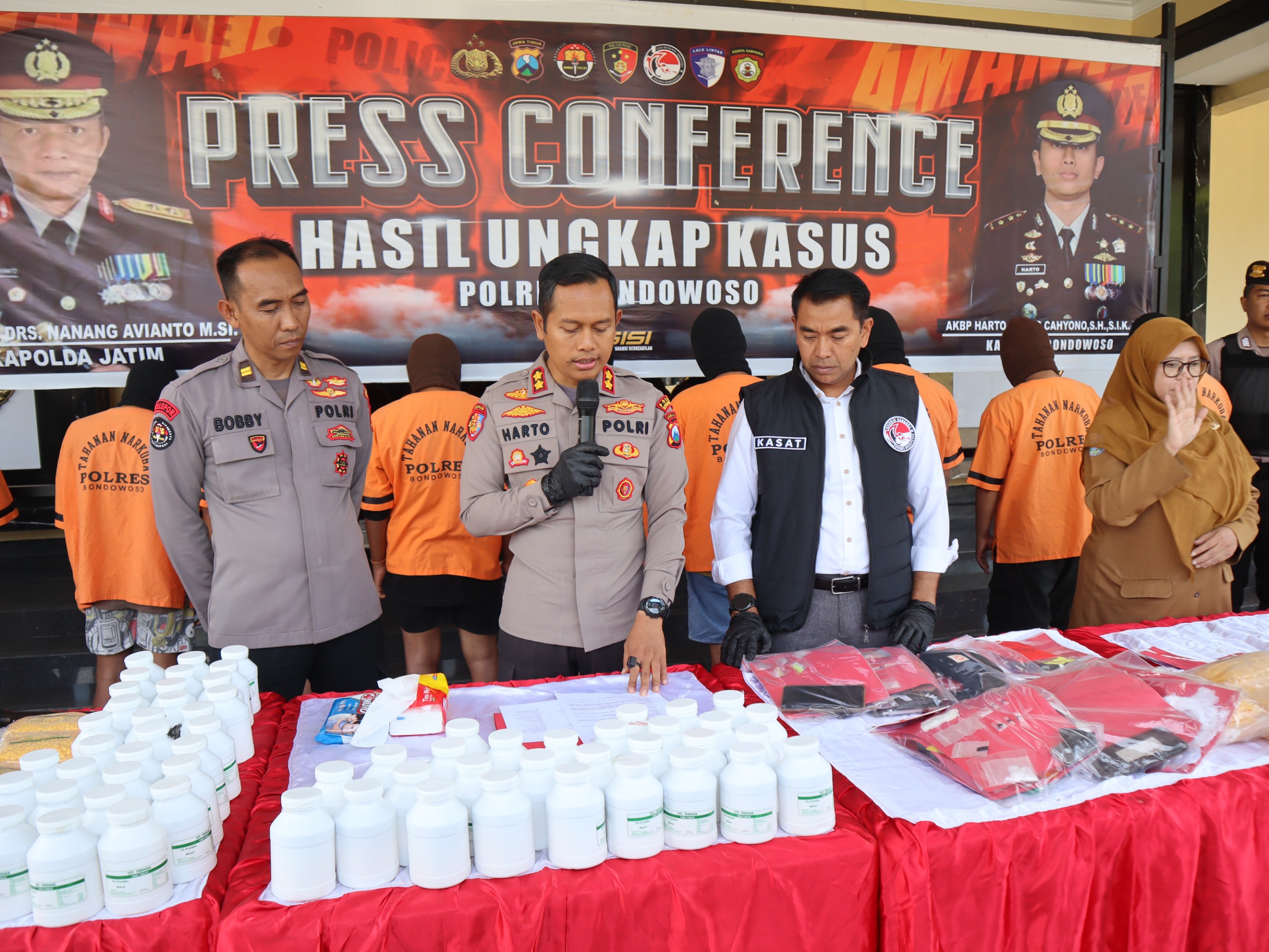 Operasi Tumpas Narkoba Semeru 2025, Polres Bondowoso Amankan 11 Tersangka Sita 10,93 Gram Sabu dan 2
