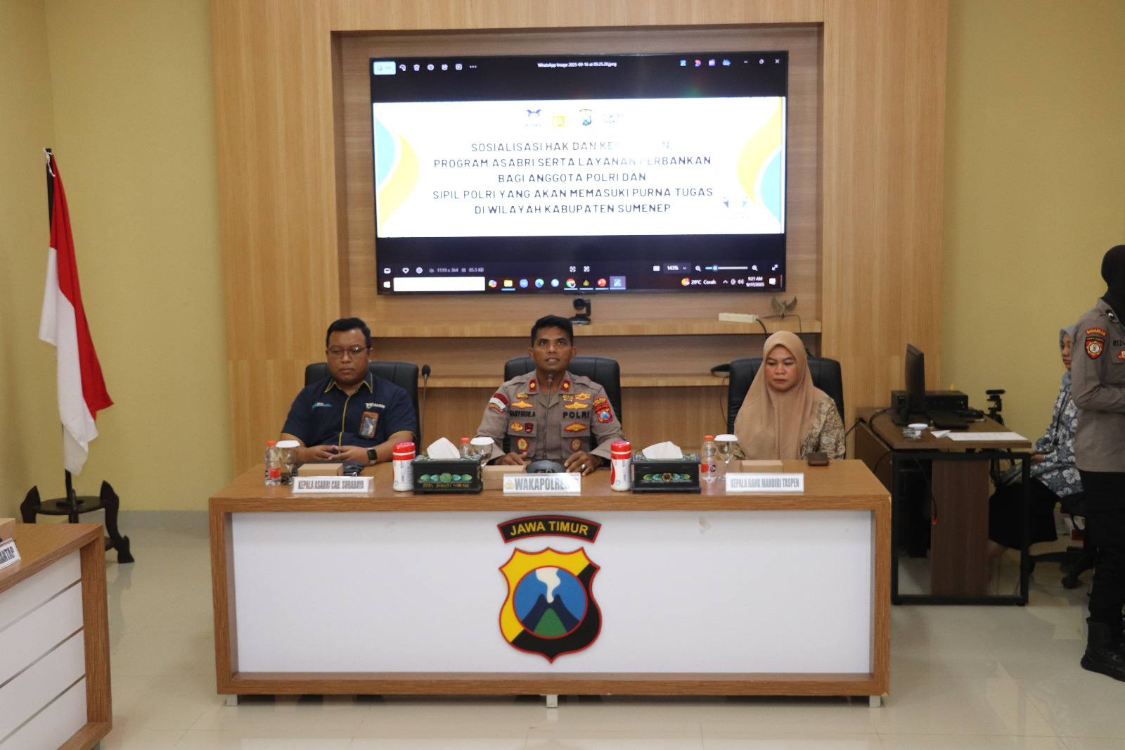 Pesan Wakapolres Sumenep Saat Membuka Sosialisasi Hak dan Kewajiban, Program Asabri, serta Layanan P
