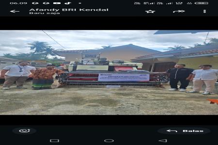 ALSINTAN KE KELOMPOK TANI, BRI DOR