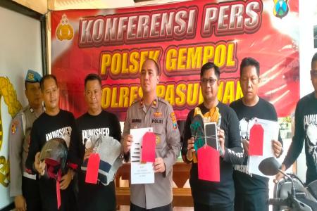 Polsek Gempol Tangkap Lima Pelaku Cura