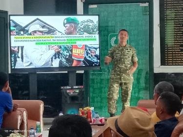 Diskusi Bersama Media, Kodim 0603-Lebak Paparkan Peran TNI dalam OMSP dan Penanggulangan Bencana
