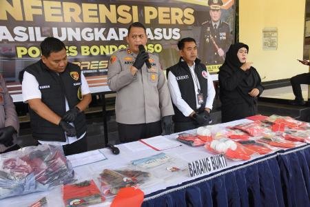 Gempur Peredaran Narkoba Polres Bondowoso Amankan 11 Tersangka dan Rib