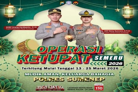 Polres Sumenep Laksanakan Operasi Ketupat Semeru 2026 untuk Amankan Ar