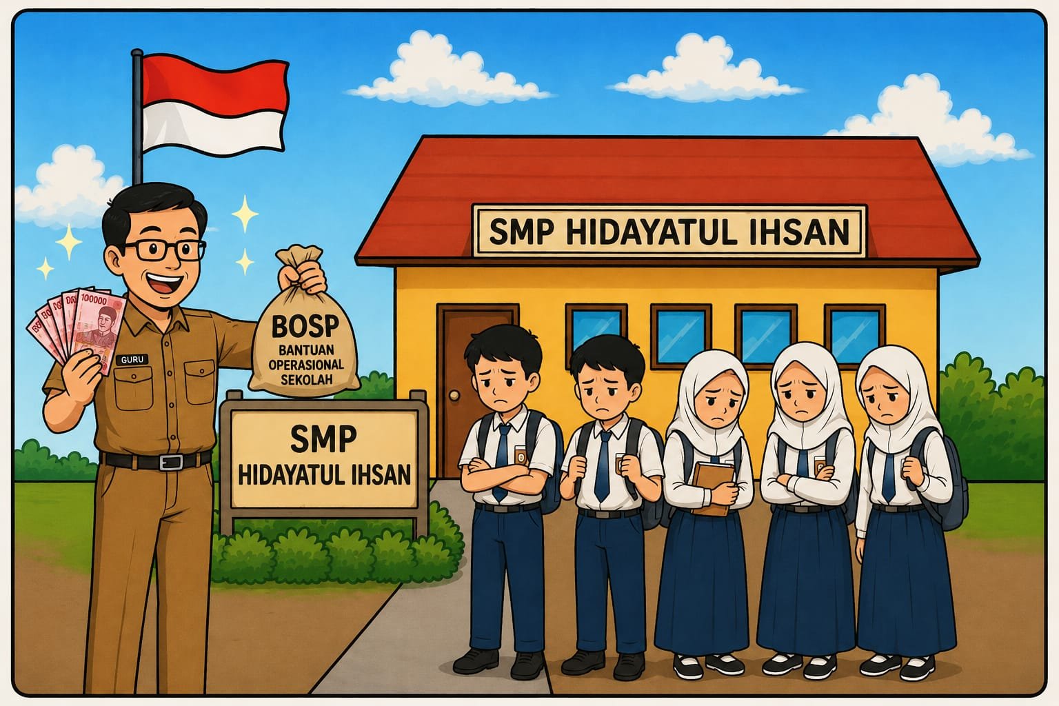 Wali Murid Soroti Dugaan Kejanggalan Pengelolaan Dana BOSP di SMP Hidayatul Ihsan
