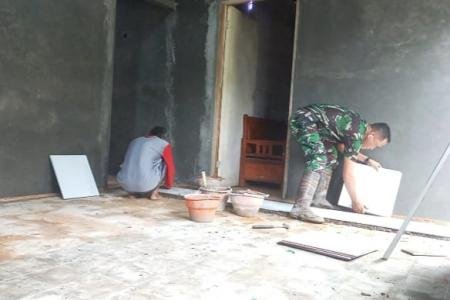 TNI dan Warga Purbalingga Kompak Renovasi Rumah Tidak Layak Huni Milik