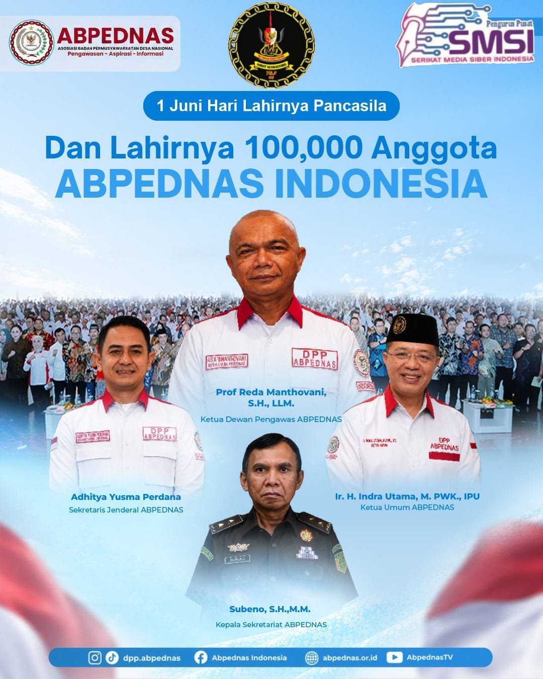 ABPEDNAS Cetak Sejarah Raih 100 Ribu Anggota Bertepatan Hari Lahir Pancasila 2026 