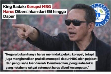 King Badak Korupsi MBG Harus D