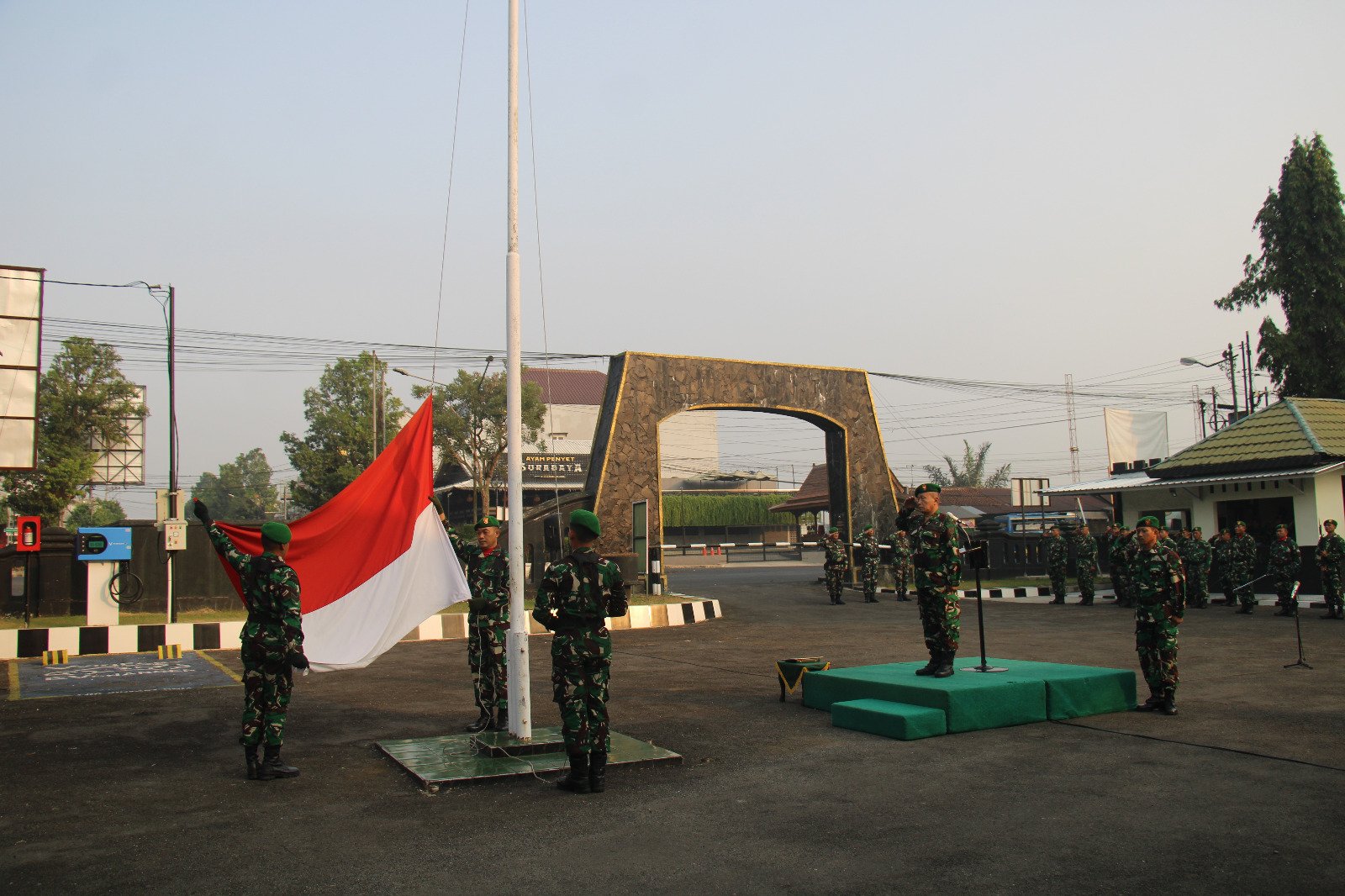Kodim 0702-Purbalingga Gelar Upacara 17-an, Inspektur Upacara Bacakan Amanat Kasad