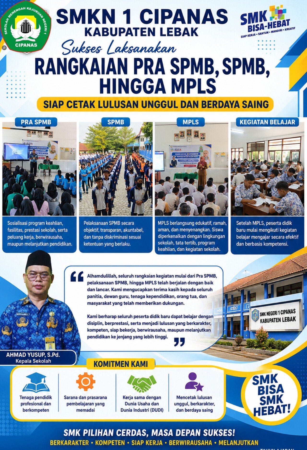 SMKN 1 Cipanas Kabupaten Lebak Sukses Laksanakan Rangkaian Pra SPMB, SPMB, hingga MPLS