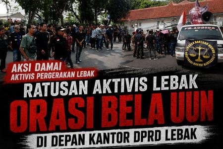 Ratusan Aktivis Lebak Orasi Be
