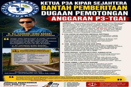 Ketua P3A Kipar Sejahtera Bantah Pemberitaan Dugaan Pemotongan Anggara
