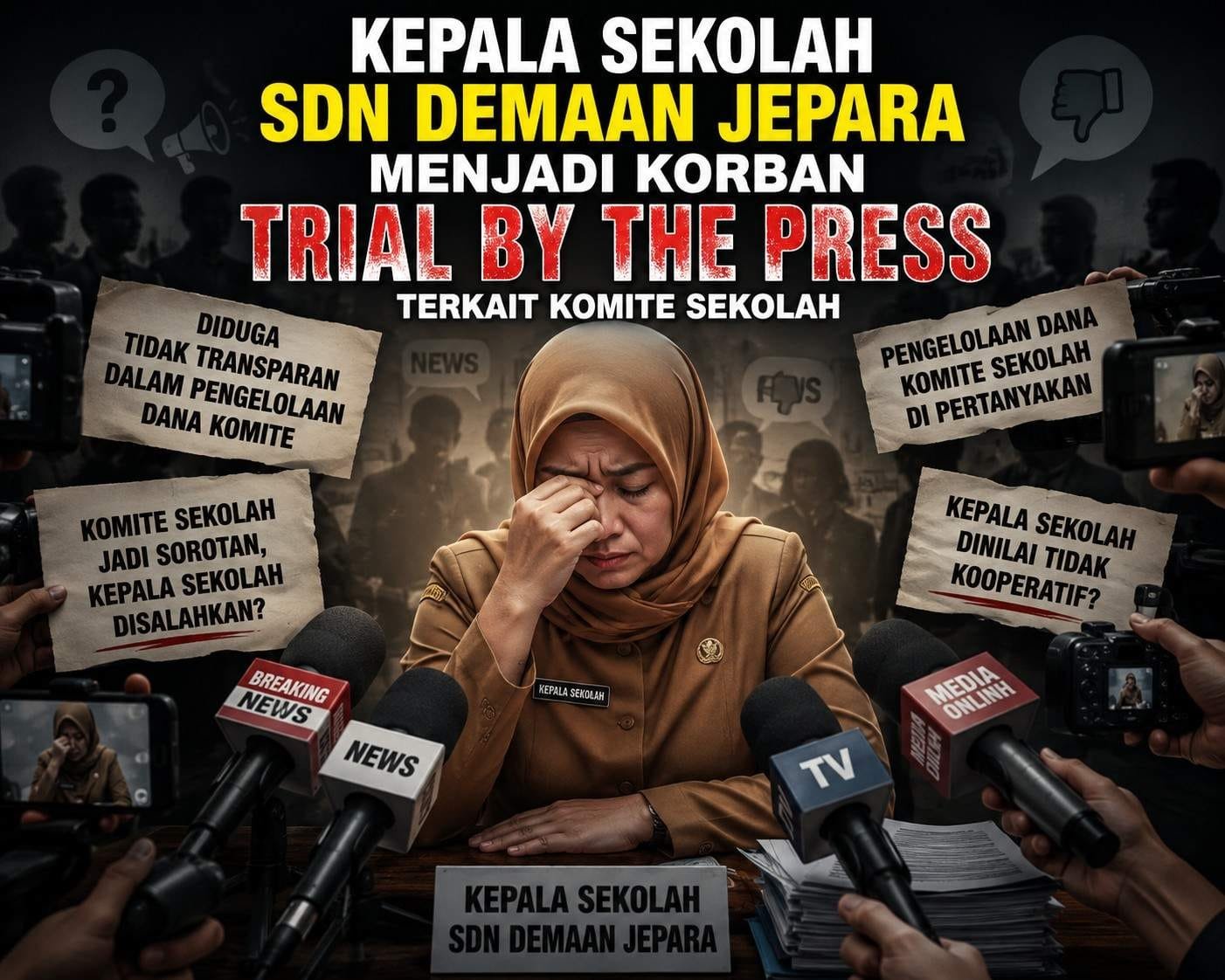 Kepsek SDN Demaan Jepara Diduga Menjadi Korban 