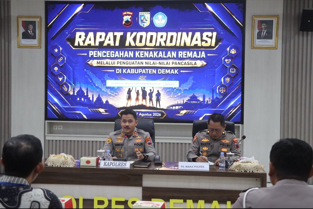Polres Demak Perkuat Pencegahan Kenakalan Remaja Berbasis Kolaborasi