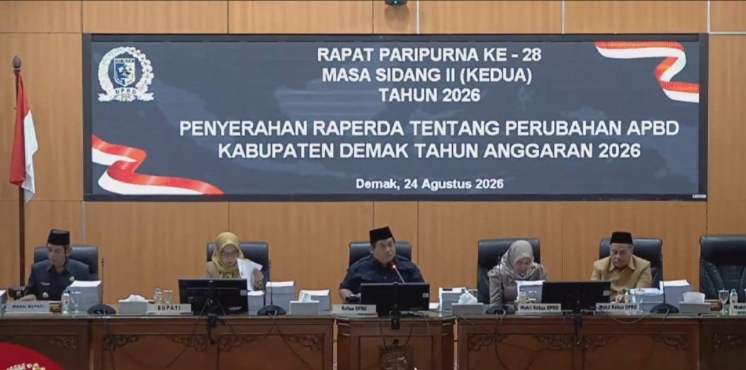 DPRD DEMAK TERIMA PENYERAHAN RANCANGAN PERUBAHAN APBD 2026 DAN RANCANGAN APBD 2027