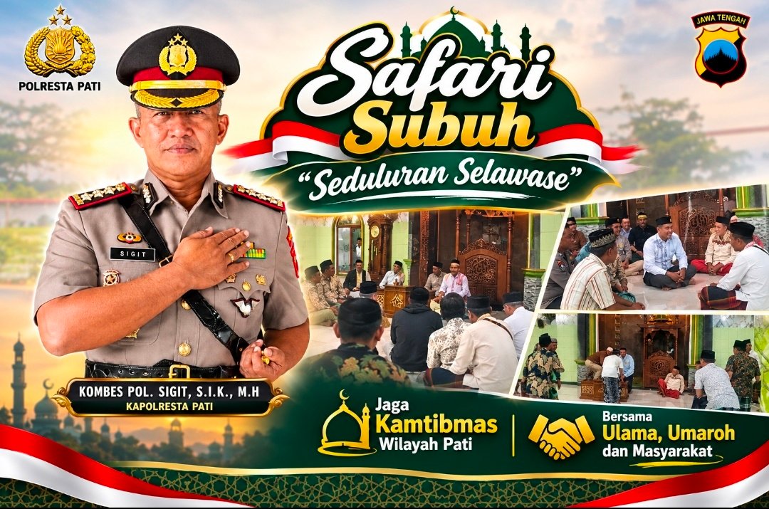 Dari Masjid Baiturrahman, Kapolresta Pati Gaungkan “Tetep Seduluran Saklawase”