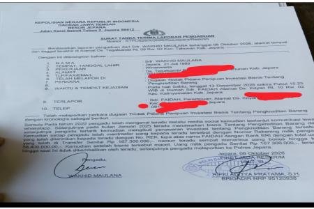 DA Diduga melakukan Penipuan Investasi Bisnis Pengkreditan Barang