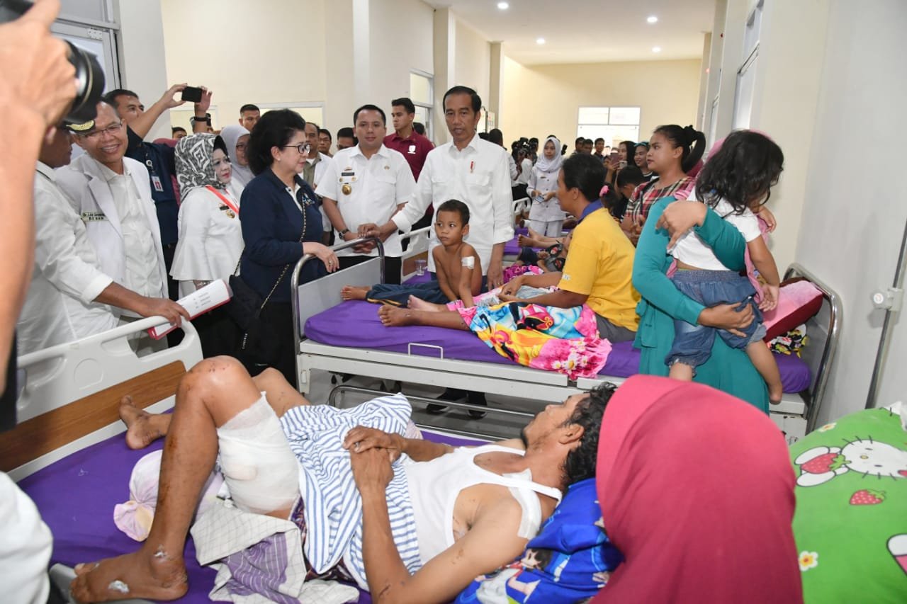 Jokowi Tinjau Penanganan Bencana Di Lampung Selatan