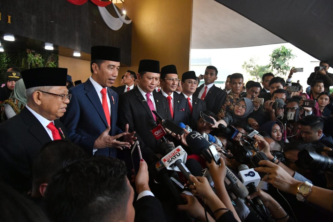 Presiden Jokowi Sampaikan Ucapan Terimakasih Atas Pelantikan Yang Berjalan Khidmat dan Sederhana
