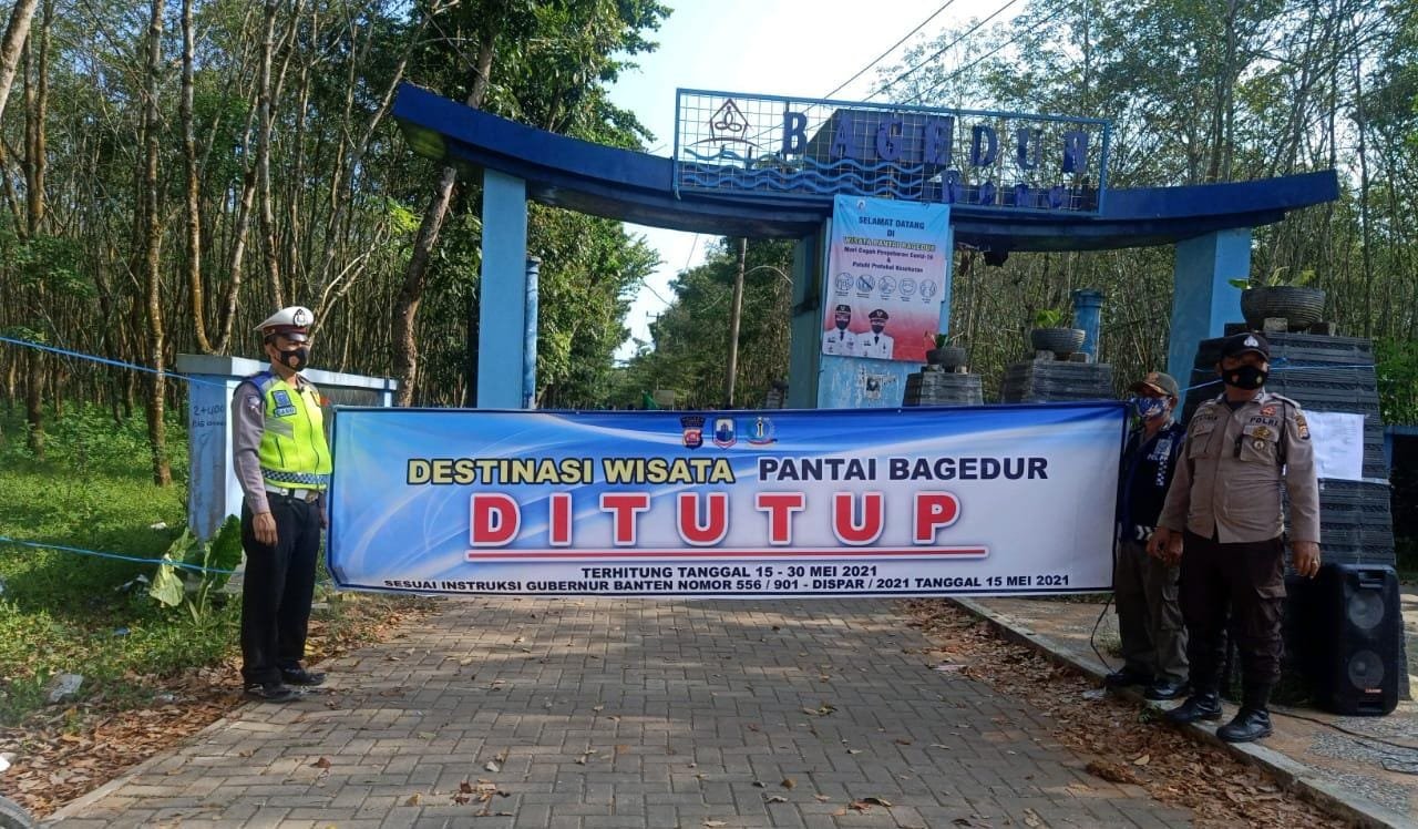Instruksi Gubernur dan Bupati Lebak Tutup Obyek Wisata, Polres Lebak ,TNI dan Satgas Covid-19 imbau 