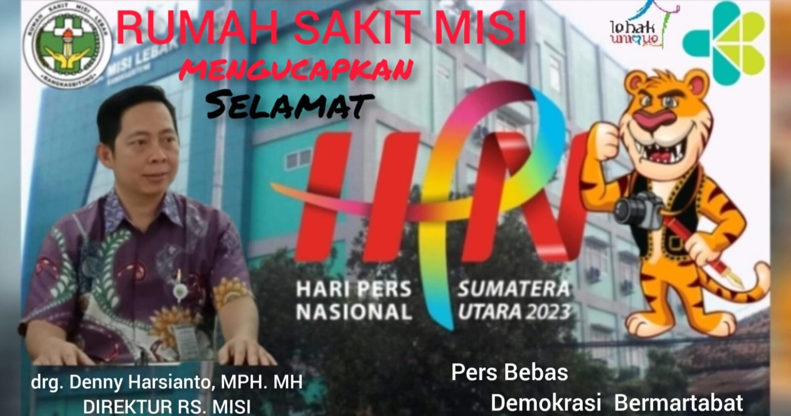 Direktur Rumah Sakit Misi Beserta Staf Dan Jajaran Mengucapkan Selamat Hari Pers Nasional 2023