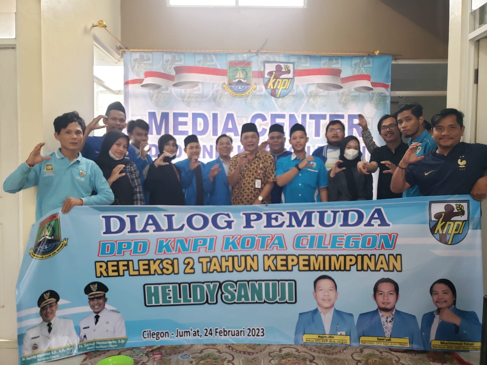DUA TAHUN  KEPIPINAN HELDI-SANUJI, KNPI KOTA CILEGON DUKUNG PROGRAM