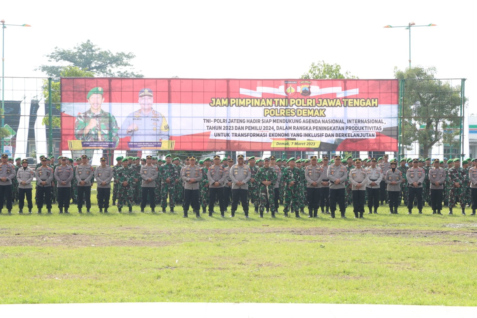APEL TNI POLRI DEMAK JATENG SIAP HADAPI TAHUN PILITIK 