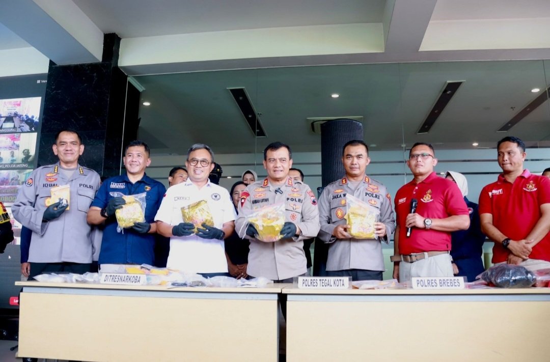 POLDA JATENG GELAR HASIL ANEV OPS BERSINAR CANDI 2023 AMANKAN 5 KILO SABU DAN 287 TERSANGKA 