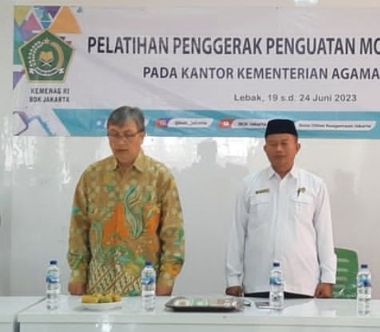 Kasubbag TU Kemenag Lebak Buka Kegiatan Pelatihan Penggerak Penguatan Mederasi Beragama