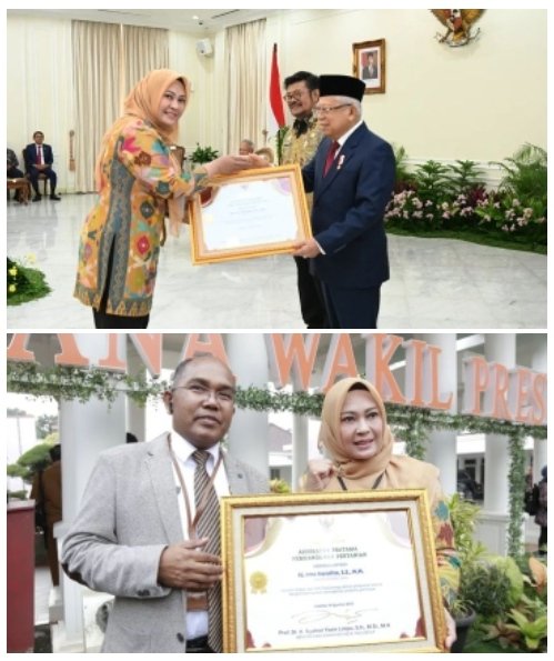 Bupati Irna Narulita Raih Penghargaan Adhykarya Pratama Pembangunan Pertanian