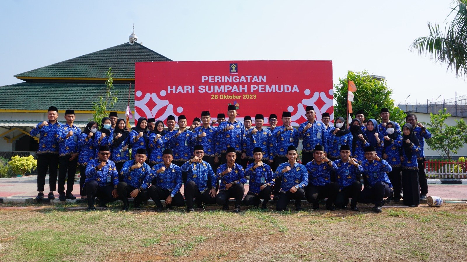 TANAMKAN RASA PERSATUAN DAN KESATUAN, LAPAS CILEGON GELAR UPACARA MEMPERINGATI HARI SUMPAH PEMUDA.