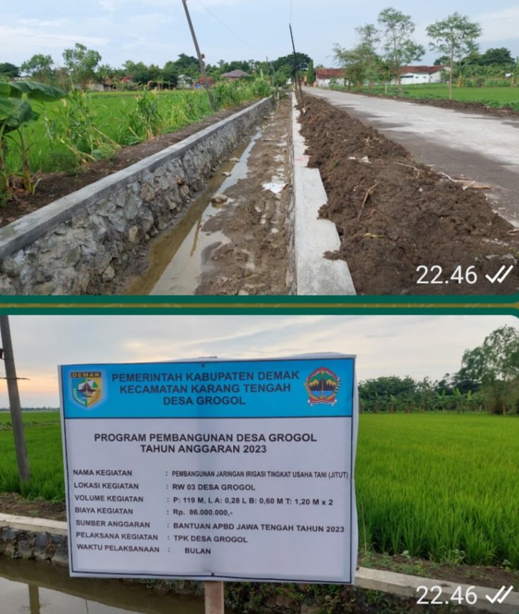 NAMA KETUA TPK DESA GROGOL DIDUGA HANYA DITEMPELKAN  DIPAPANNAMA KEGIATAN PEMBANGUNAN 