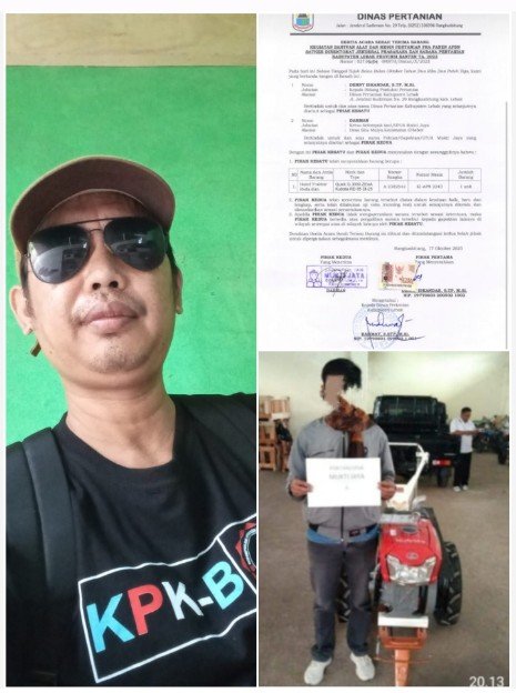 Apresiasi Dinas pertanian, Kepada lSM yang Akan Laporkan Dugaan Penyelewengan Alat Pertanian