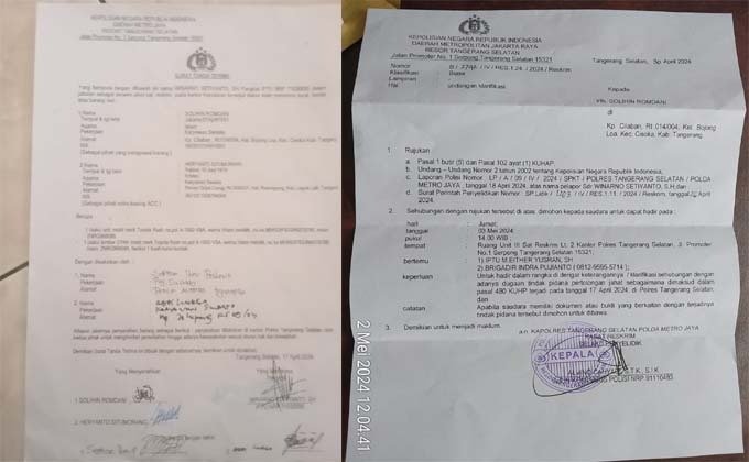 Diduga Membekingi Orang Yang Berpiutang, Oknum Polisi Di Tangerang Dilaporkan Ke Propam