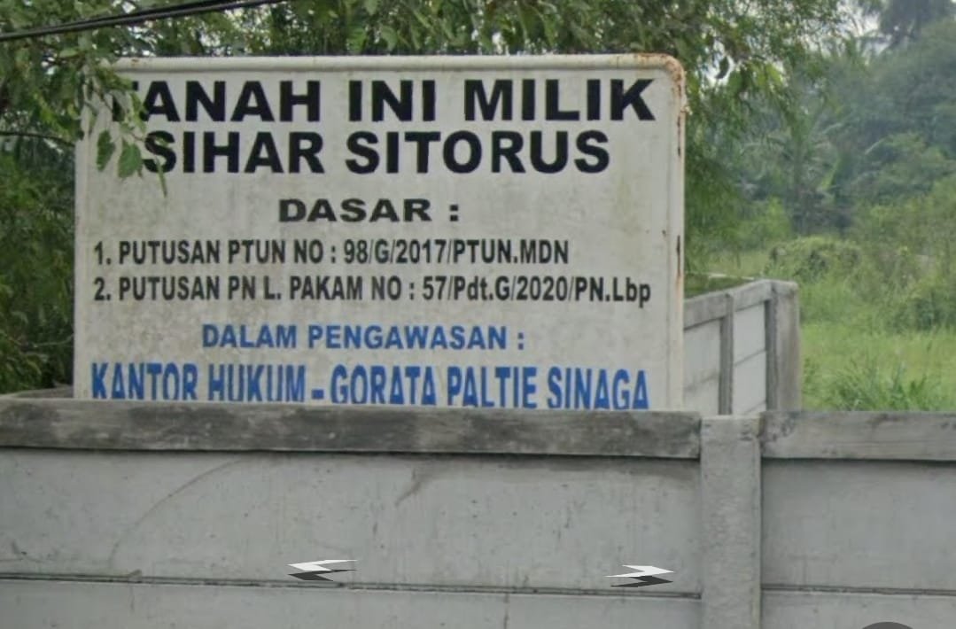  "Keluarga Sihar Sitorus Bakal Membayar Tanah Legiman Pranata Ternyata Isapan Jempol Belaka."