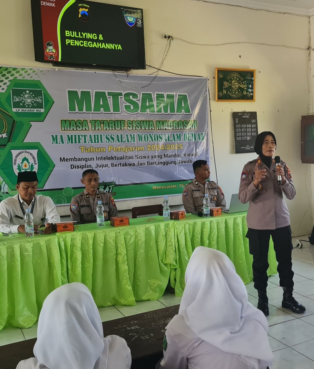 POLRES DEMAK LAKUKAN BINLUH ZERO BULYING SOSIALISASI OPRASI PATUH CANDI 2024