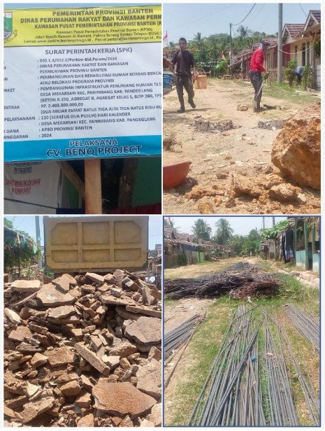 Diduga CV Beno Project Lalaikan APD-K3 Dalam Pembanngunan Dan rehabilitasi Rumah Korban Bencana 