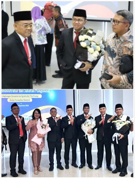 Hadiri Pelantikan Pejabat Administrator, Kakanwil BPN Banten Ucapkan Selamat