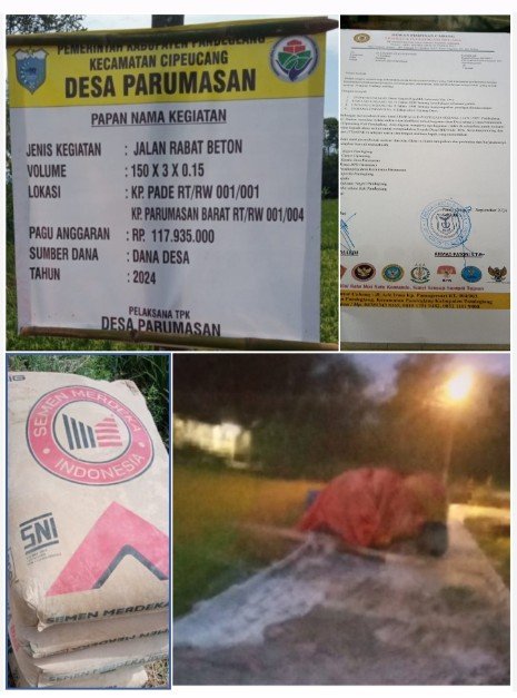 Mangkraknya Pembangunan Jalan Rabat Beton Di Desa Parumasan, LIN Layangkan Surat Audensi