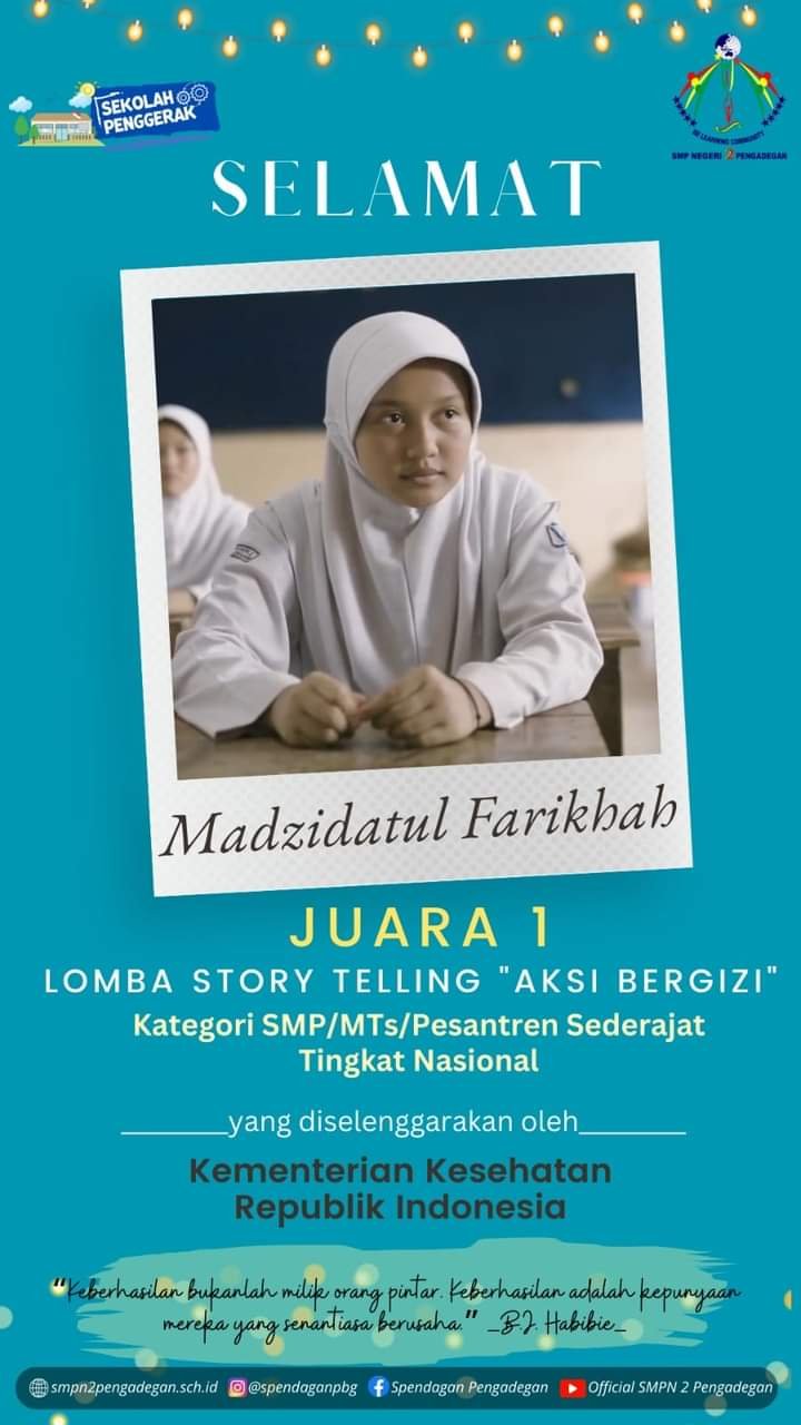 Siswa Teladan SMPN 2 Pengadegan Raih Juara Story Telling Tingkat Nasional