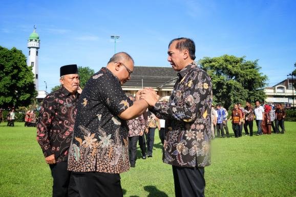 Apel  Akbar  Akhir Tugas Pj Iwanuddin Iskandar Berpamitan Dengan Jajaran OPD 