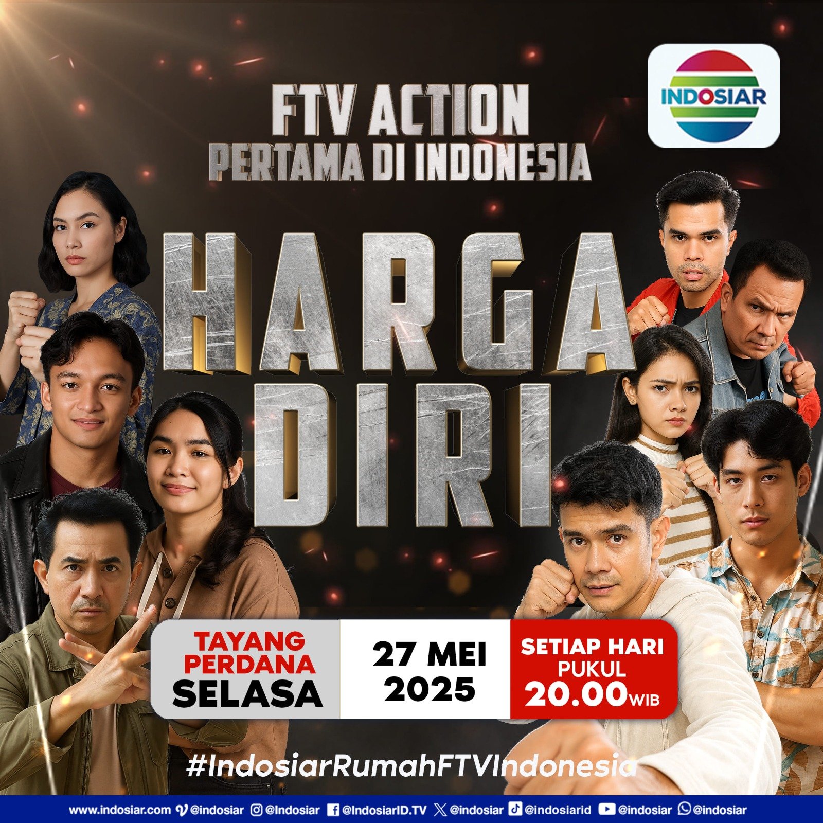 INDOSIAR Tayangkan FTV Action Pertama di Indonesia "Harga Diri", Tiap Judul akan Kuras Emosi Penonto