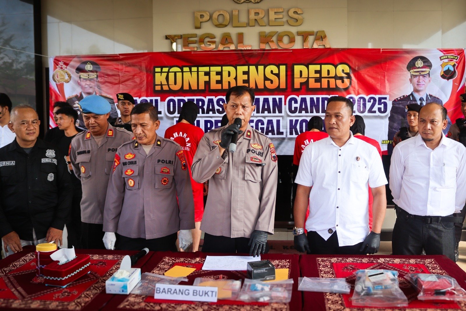 Polres Tegal Kota Gempur Premanisme, Bongkar 4 Kasus Narkoba dan Sita 44,28 Gram Sabu