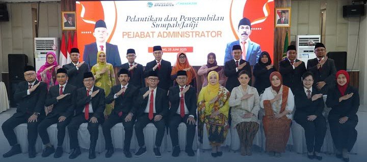 Kepala Kantor Pertanahan Kab. Serang Hadiri Pelantikan Pejabat Administrator di Kanwil BPN Banten