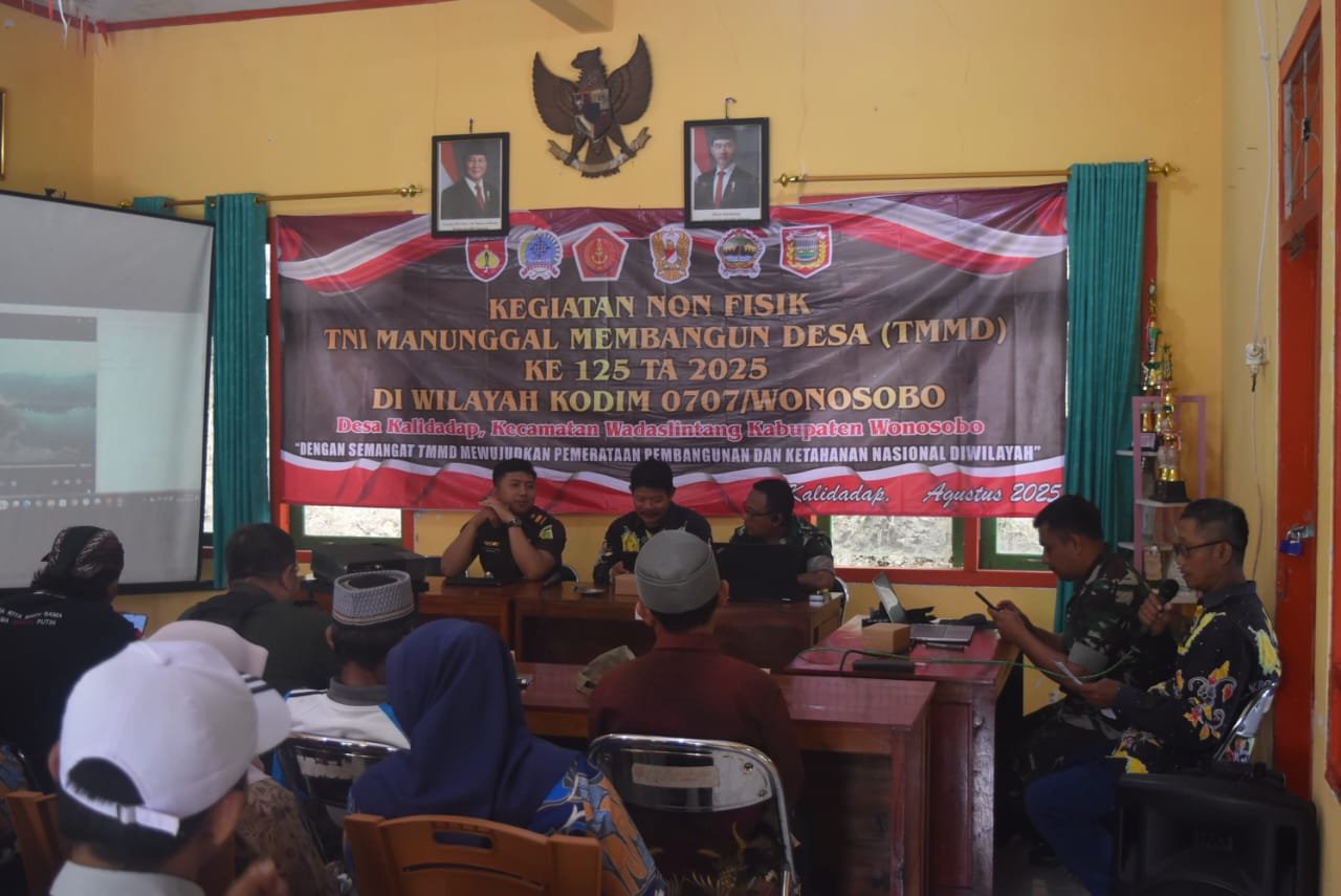 Sinergi TMMD Sengkuyung Tahap III di Wadaslintang: TNI dan Instansi Tekankan Edukasi Warga Lewat Penyuluhan Non-Fisik