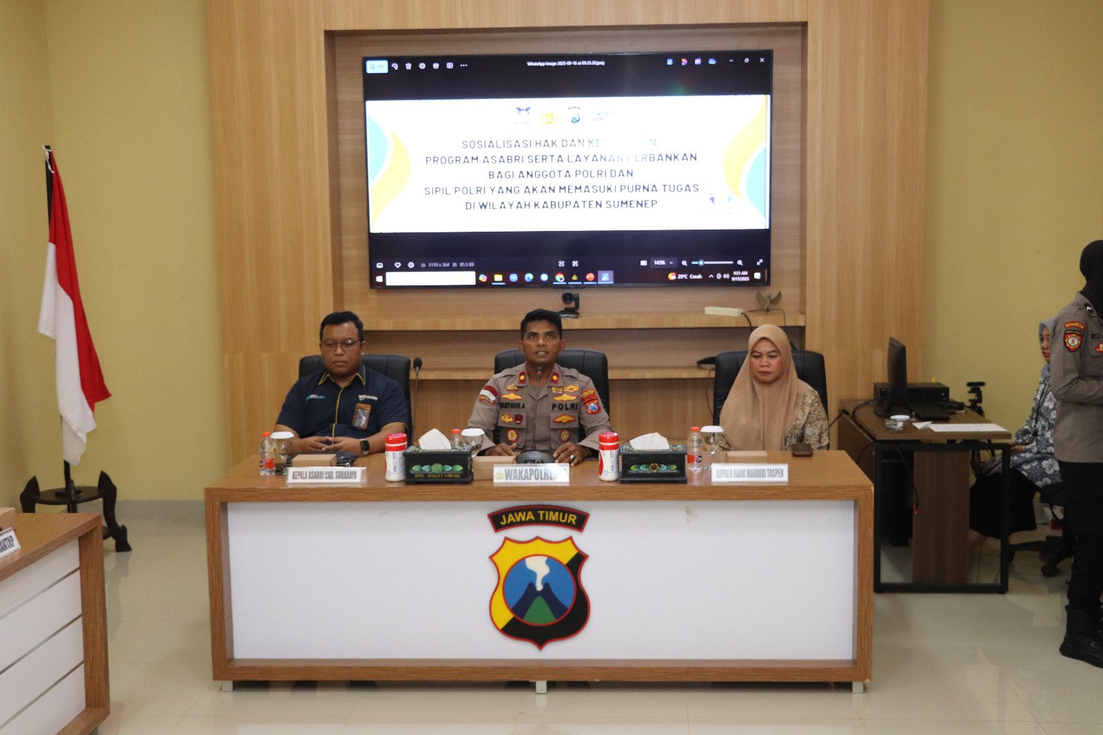 Pesan Wakapolres Sumenep Saat Membuka Sosialisasi Hak dan Kewajiban, Program Asabri, serta Layanan P