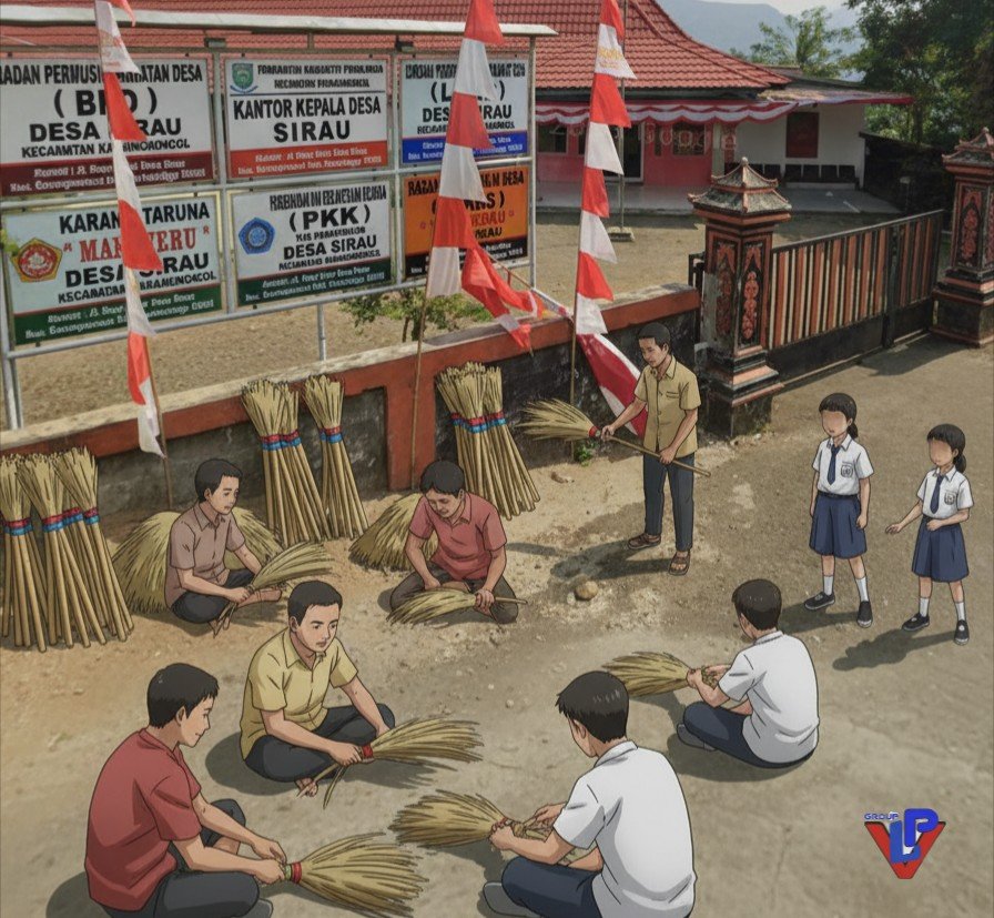 Desa Sirau Dorong Program Unggulan Perkebunan Rumput Glagah Bahan Baku Pembuatan Sapu